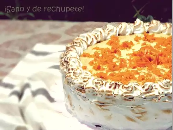 Receta Tarta de crema de naranja y merengue italiano