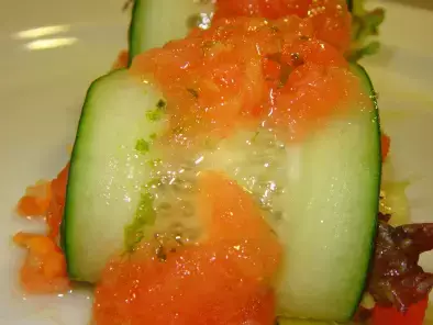 Receta Rollitos de sushi, pepino y verduras
