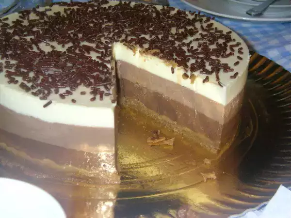 Receta Tarta rapida de tres chocolates