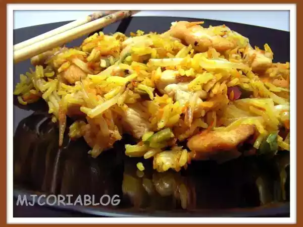 Receta Arroz con pollo estilo chino