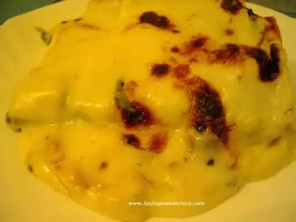Receta Lasaña de espinacas, salmón ahumado y gambas