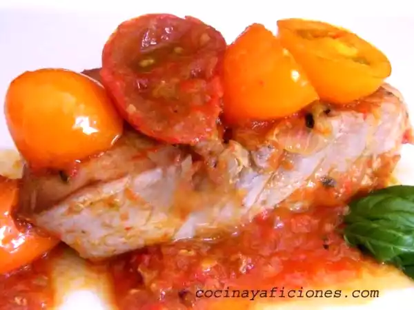 Receta Bonito con sofrito de tomate y jengibre