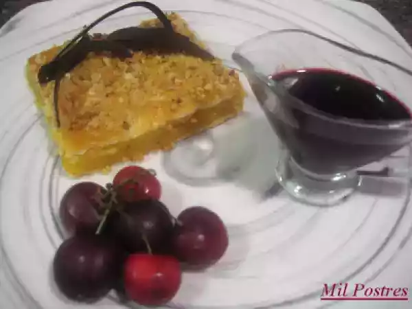 Receta Qué rico hojaldre: pastel de hojaldre, cabello de ángel y almendras