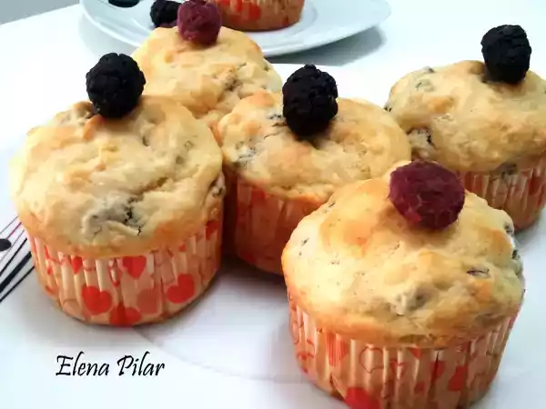 Receta 'muffins' de arándanos secos