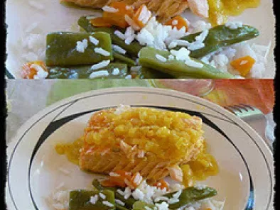 Receta Salmón con salsa de naranja al curry