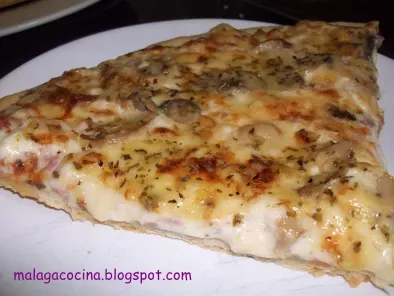Receta Pizza carbonara con thermomix