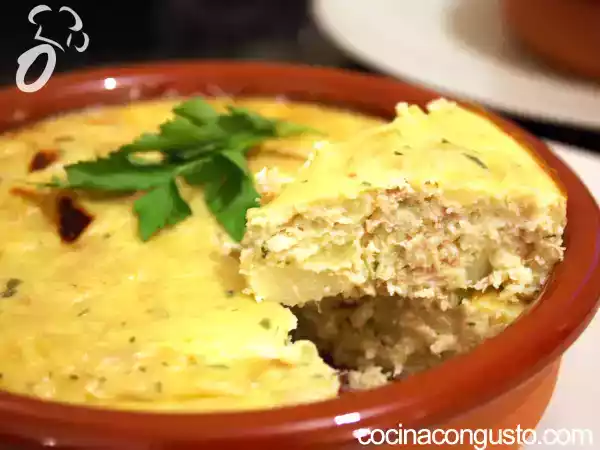 Receta Pastel de patata y atún con cebolla