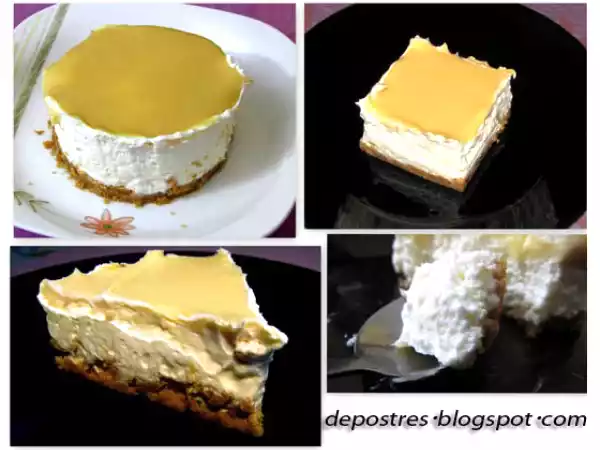 Receta Tarta de queso con cobertura de chocolate blanco