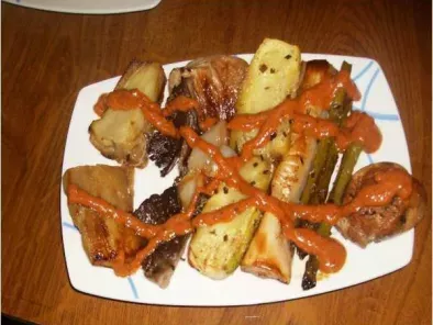 Receta Verduras con salsa romesco