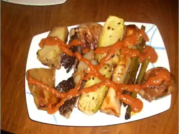 Receta Verduras con salsa romesco