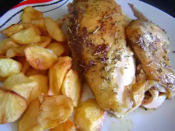 Receta Pollo asado o a l'ast