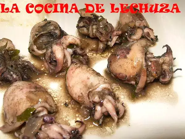 Receta Receta gallega: choquitos de redondela en su tinta