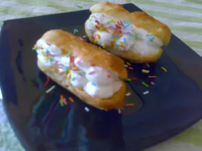 Receta Pastelitos de nata con pasta choux