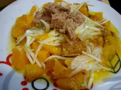 Receta Ensalada de naranja y atún en lata