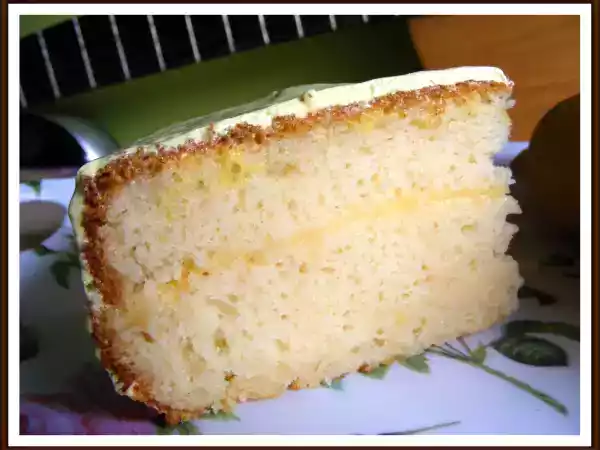 Receta Bizcocho de yogurt glaseado relleno de lemon curd