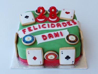 Receta Poker cake - pastel de cumpleaños
