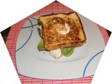 Receta Sandwich vegetal con huevo