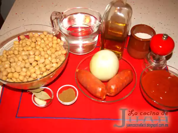 Receta Garbanzos con chorizo