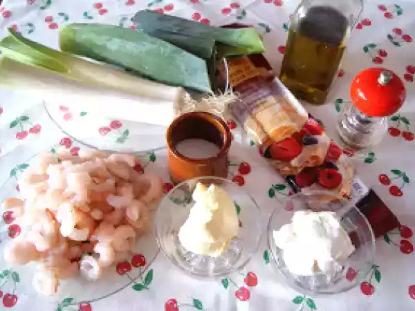 Receta Bolsitas de gambas