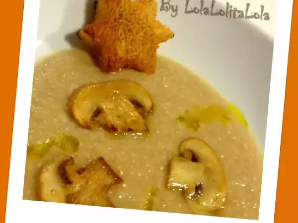 Receta Crema de champiñon y castañas