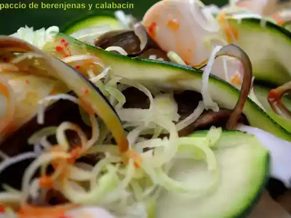 Receta Carpaccio de berenjena y calabacín