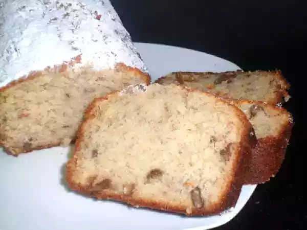 Receta Bizcocho de plátano y nueces