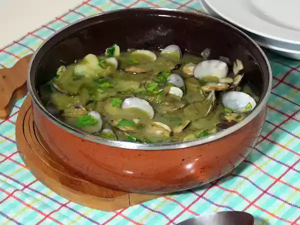 Receta Borraja con almejas