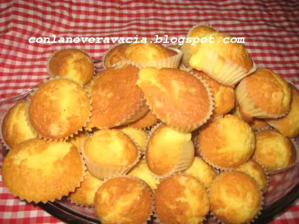 Receta Magdalenas de nata y harina de arroz