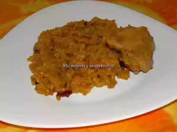 Receta Arroz con pollo en olla rápida.