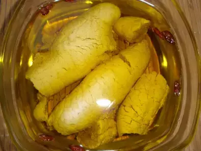 Receta Huevas de merluza en aceite de romero