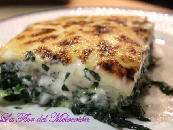 Receta Lasaña de espinacas y salmón