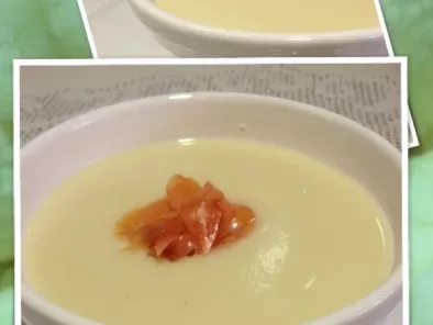 Receta Crema de coliflor con salmón