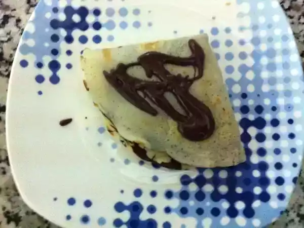 Receta Crepe de chocolate y nueces