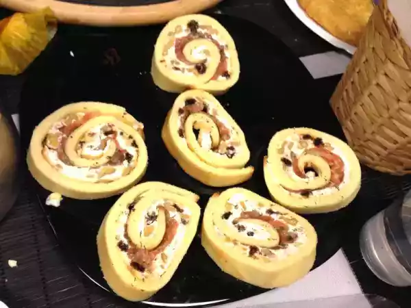 Receta Brazo de gitano de salmón