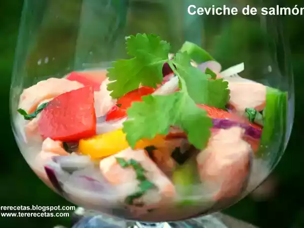 Receta Ceviche de salmón fresco