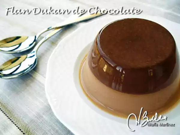 Receta Flan dukan de agar y chocolate (crucero)