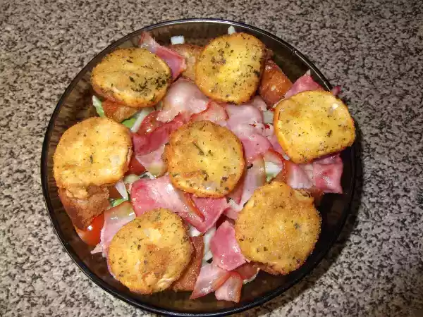 Receta Ensalada de queso frito