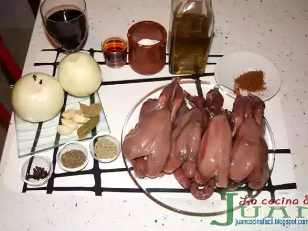 Receta Perdiz estofada