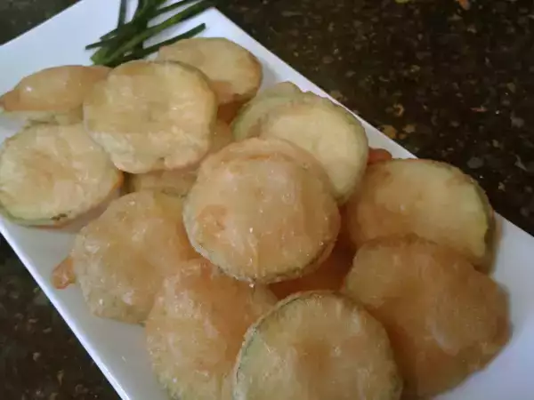 Receta Chips de calabacín en tempura