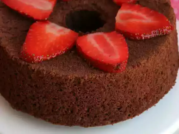 Receta Angel food cake de chocolate