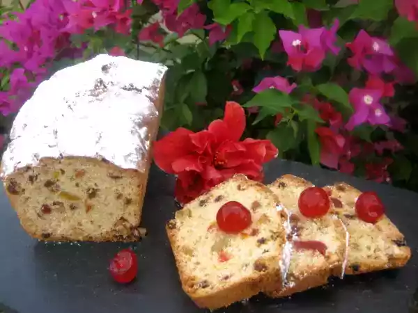 Receta Plumcake de fruta confitada y pasas ( con y sin thermomix)