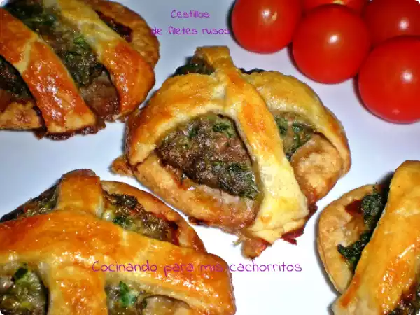 Receta Cestillos de filetes rusos