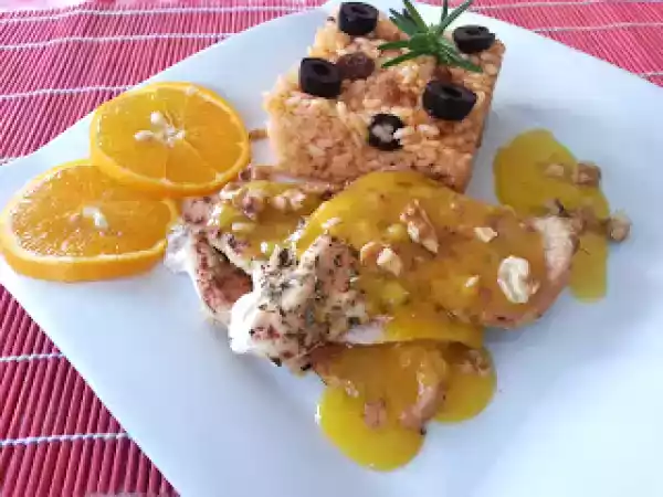 Receta Pechugas de pollo a la naranja