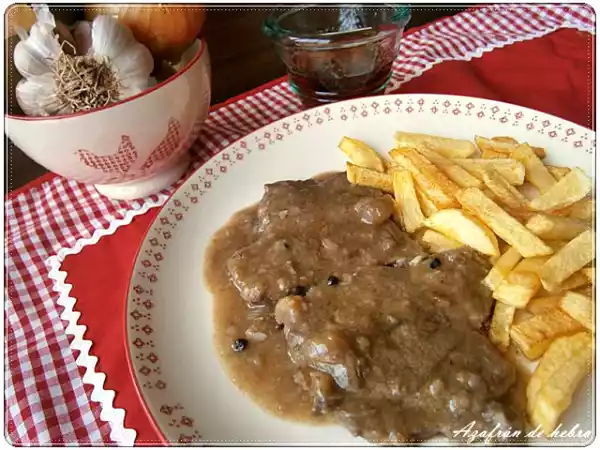 Receta Filetes de ternera en salsa de cebolla