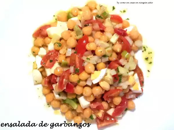 Receta Ensalada de garbanzos