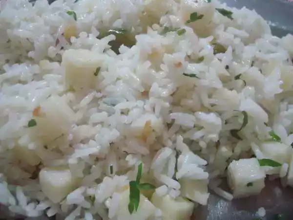 Receta Arroz de palmito e alho