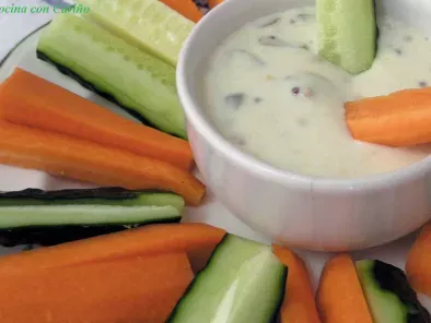 Receta Bastones de pepino y zanahoria con salsa de yogurt
