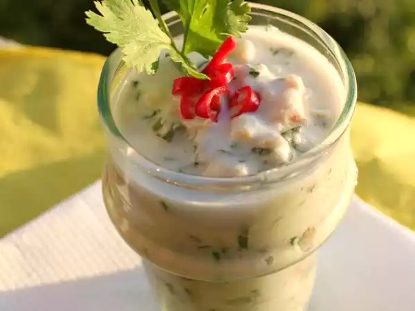 Receta Ceviche de pescado con leche de coco