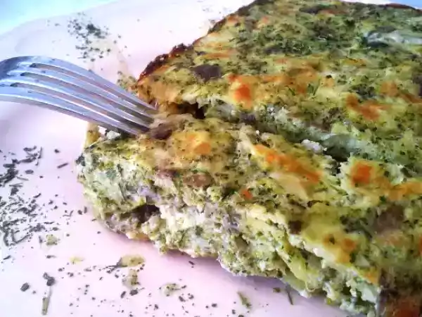 Receta Pastel de brócoli y champiñones