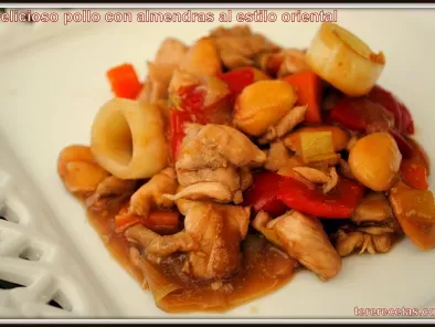 Receta Delicioso pollo con almendras al estilo oriental